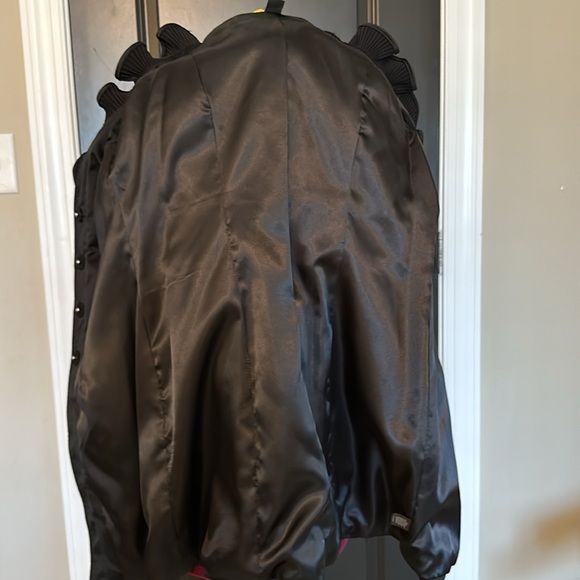 Black shiny dressy jacket. White House Black Market Size 6. Barely worn. - Picture 6 of 11